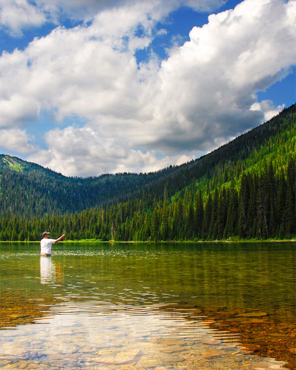 Whitefish Lake Offers Great Outdoor fishing and boating during the beautiful Montana Summers.