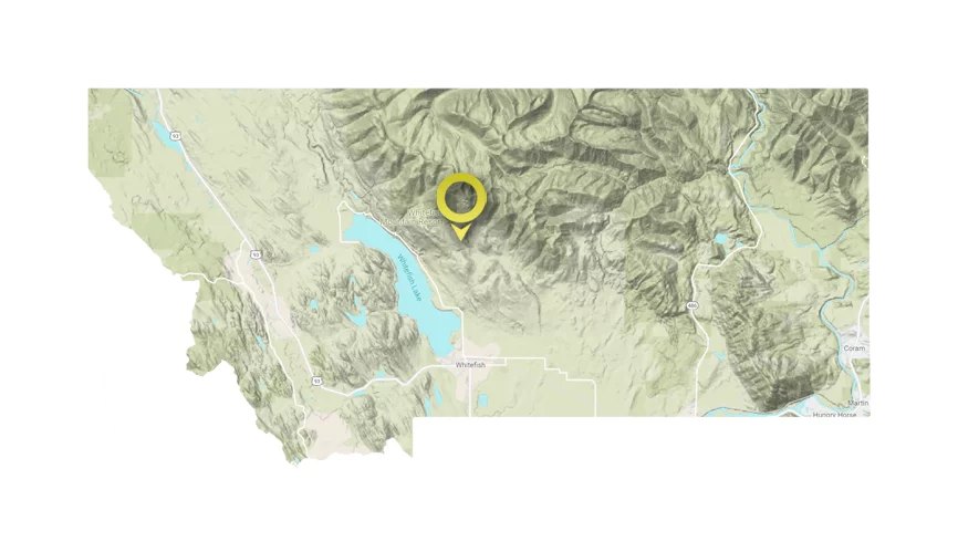 map of montana and location of glacier bear condo