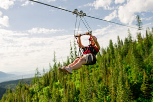 Ziplining At Whitefish Resort. Glacier Bear Condo. Outdoor Fun On Big Mountain.