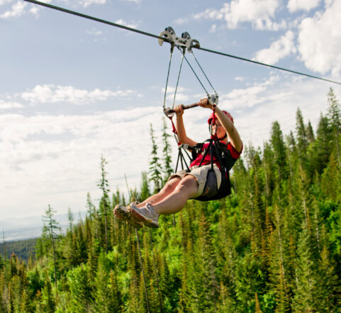Ziplining At Whitefish Resort. Glacier Bear Condo. Outdoor Fun On Big Mountain.