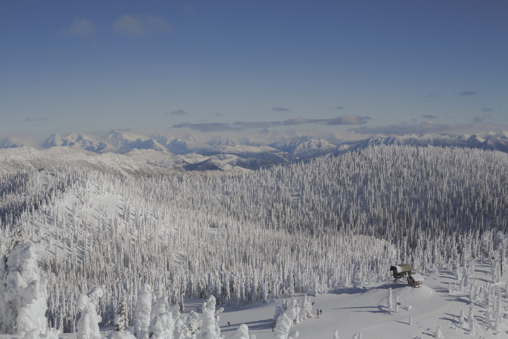 great view away from top of Big Mountain in whitefish, MT